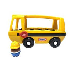 Vintage Little Tikes Toddle Tots School Bus with 1 Chunky Figure 1980s Vintage